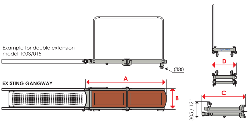 GANGWAY EXTENSIONS DOUBLE/015